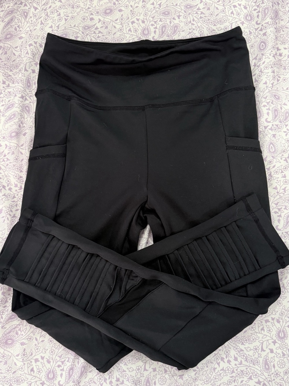 Constantly Varied Gear Black High-Waist Performance Leggings with Ribbed Panels